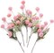 5pcs Pink Faux Silk Mums Artificial Flowers, Bulk Fake Small Mini Chrysanthemums with Stems for DIY Blush Wedding Centerpieces Floral Arrangements Vase Fillers Home Decorations